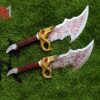 God of War Kratos Blades of Chaos Metal Cosplay Twin Blades Replica