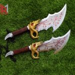 God of War Kratos Blades of Chaos Metal Cosplay Twin Blades Replica