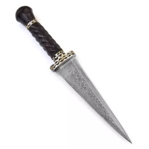 Mr Dagger Knife DAMASCUS STEEL CAMPING SURVIVAL HUNTING OUTDOOR Knife