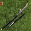 Handmade 70”inches Naginata High Carbon Steel Spear, Hand-Forged Solid Handle and Blade Antique craft Anniversary