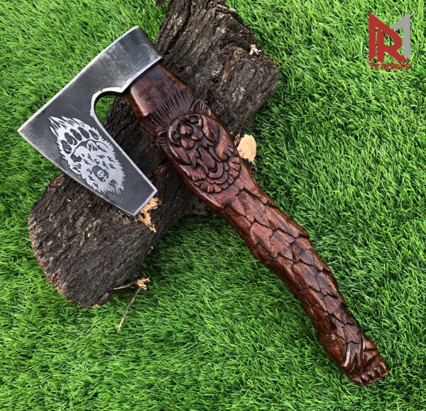 Viking axe, Raven Engraved Axe, Viking forged axe, Personalized hatchet