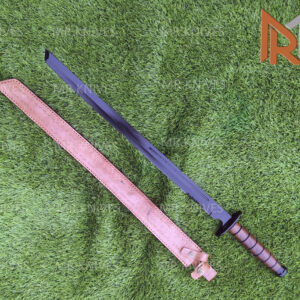 Professional Handforged Tactical Machete with Coloured Wood handle