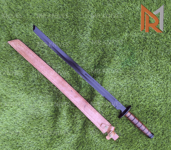 Professional Handforged Tactical Machete with Coloured Wood handle