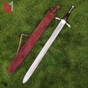 42" INCHES Long Viking Norse Sword With Leather Sheath, Gift for Grooms