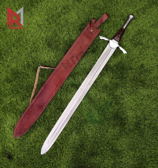 42" INCHES Long Viking Norse Sword With Leather Sheath, Gift for Grooms